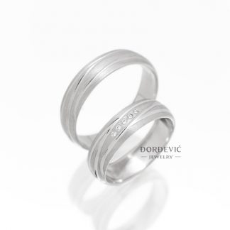 Burme od belog zlata Satin look